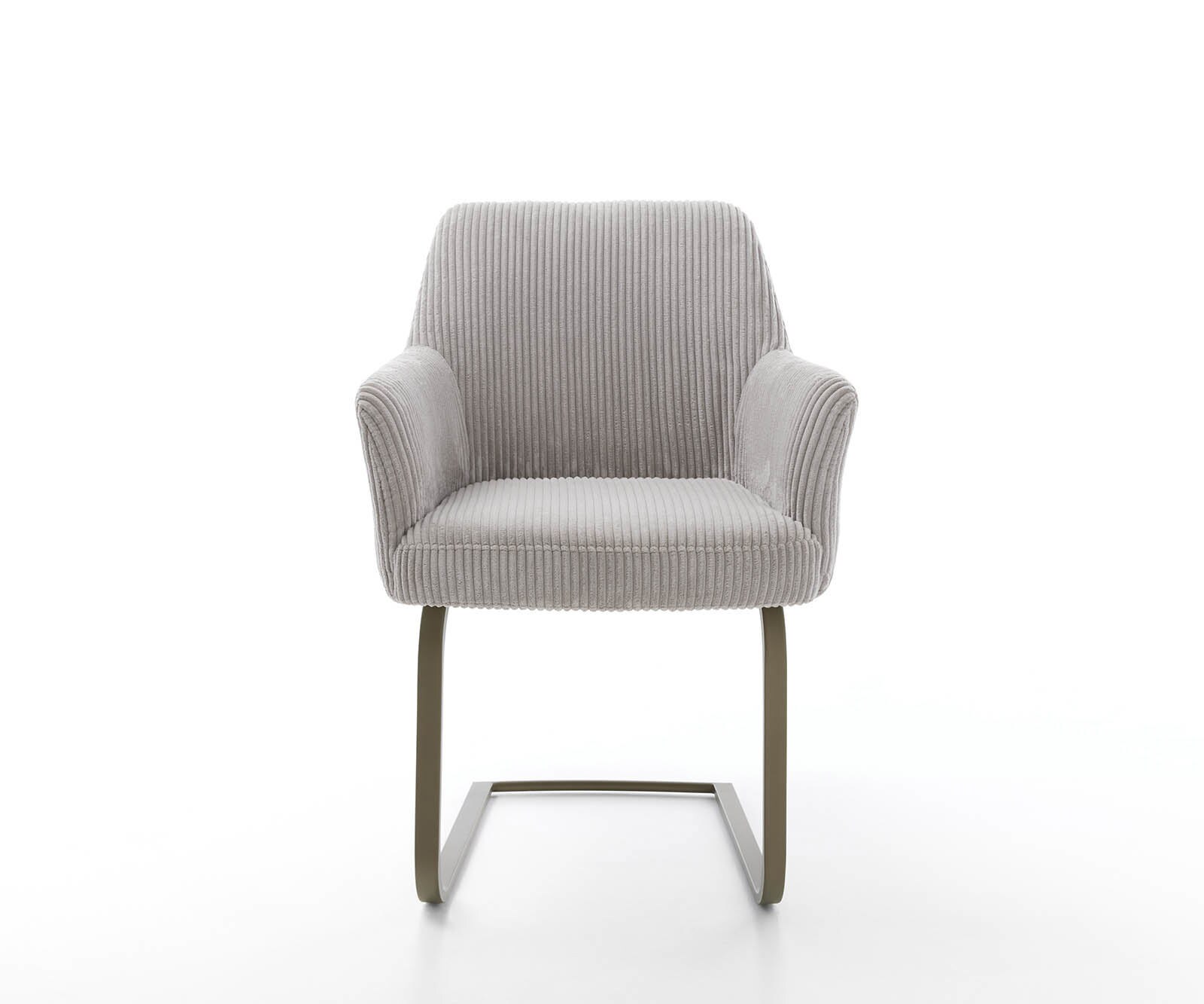 Cantilever Xana-Flex avec accoudoirs côtelé gris argenté pied cantilever plat aspect titane ressorts ensachés 1 Cantilever Xana-Flex avec accoudoirs côtelé gris argenté pied cantilever plat aspect titane ressorts ensachés 1