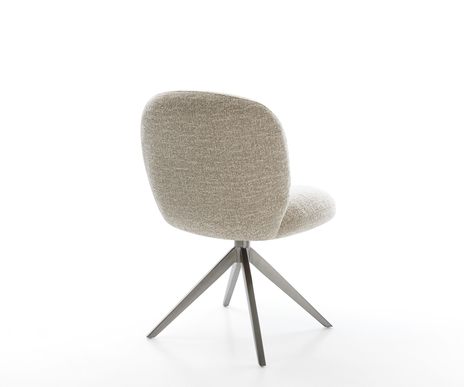 Chaise-pivotante Nube-Flex tissu tissé doux beige pied croisé large grafiete pivotement sur 360° fonction bascule resorts ensachés 5