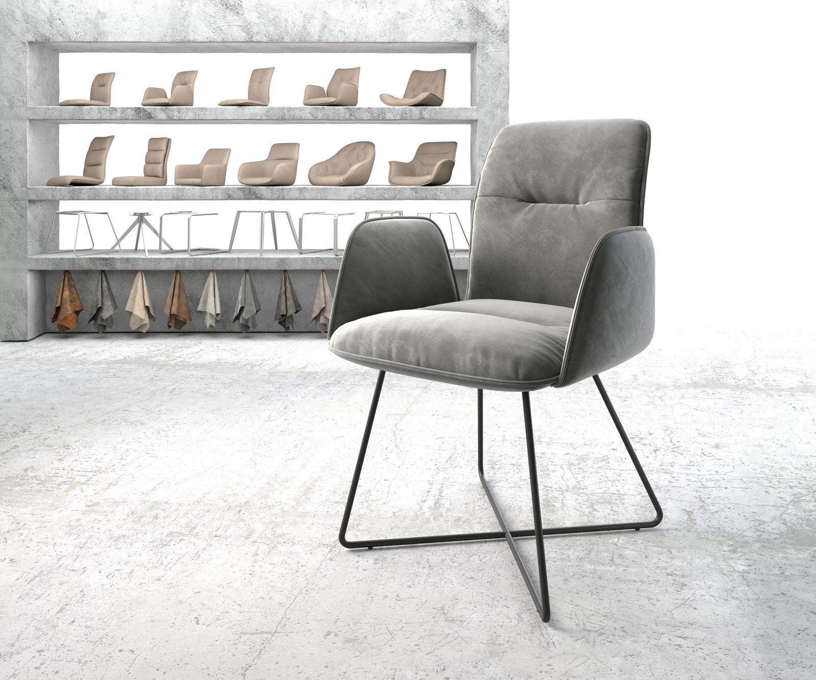 Chaise-de-salle-à-manger Vinja-Flex Chaise rembourrée 2