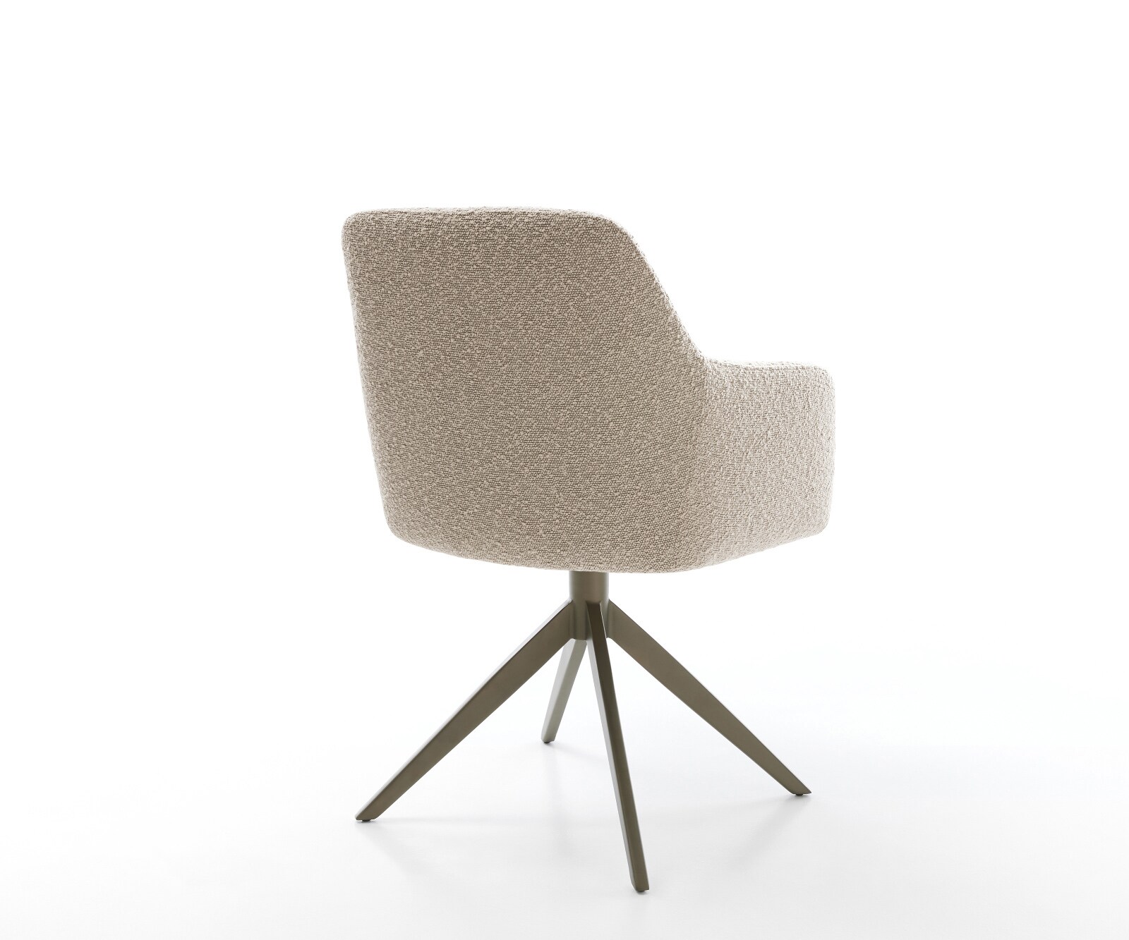 Chaise-pivotante Greg-Flex bouclé boue pied croisé large aspect titane pivotement sur 360° fonction bascule ressorts ensachés 4