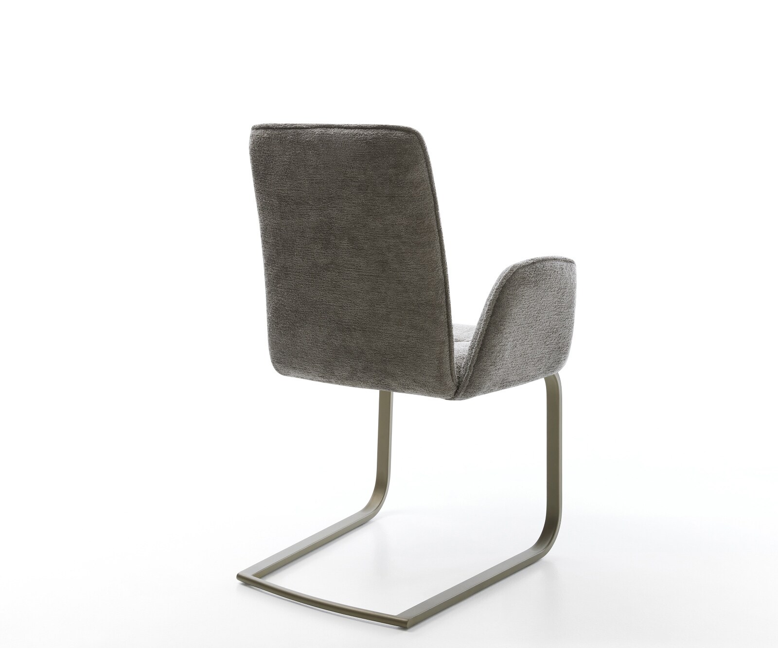 Cantilever Vinja-Flex bouclé doux couleur boue pied cantilever plat aspect titane 5