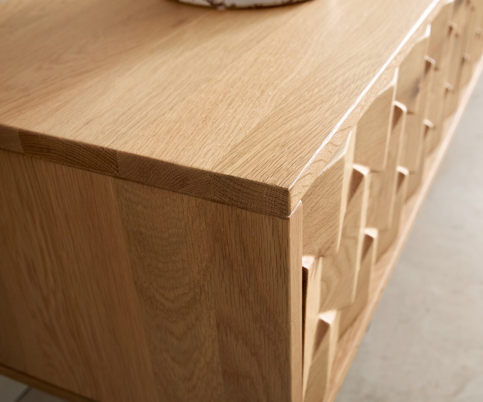 Meuble-TV Fevo 220 cm chêne naturel 4 portes flottantes 6