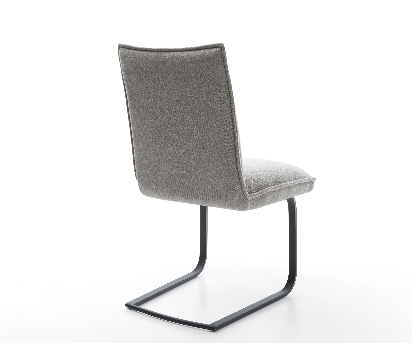 Cantilever Lelio-Flex tissu structuré doux gris pied cantilever plat noir resorts ensachés 5