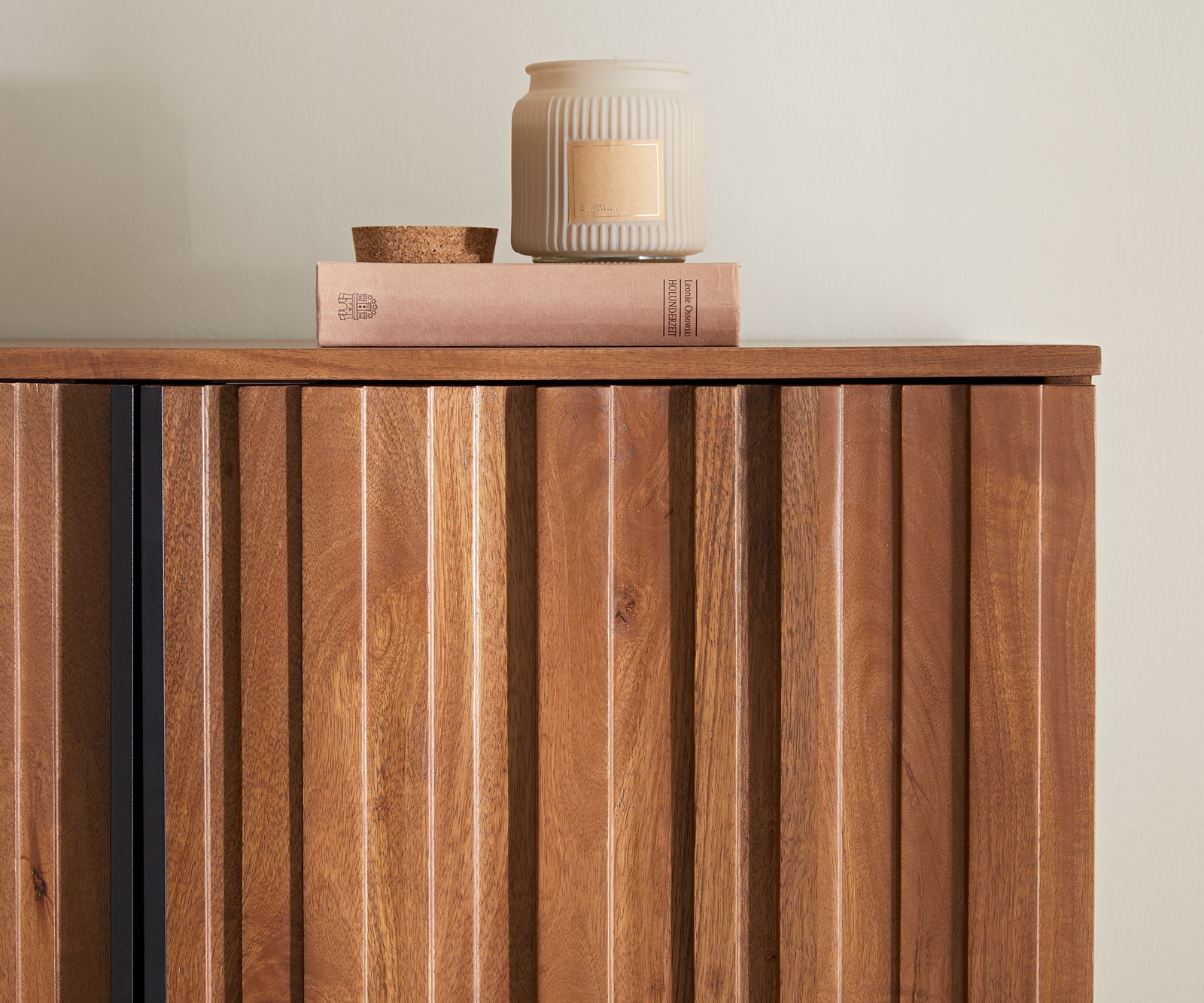 Buffet-haut Sivela 90x150 cm Manguier Marron Métal Noir 2 portes 2 Buffet-haut Sivela 90x150 cm Manguier Marron Métal Noir 2 portes 2