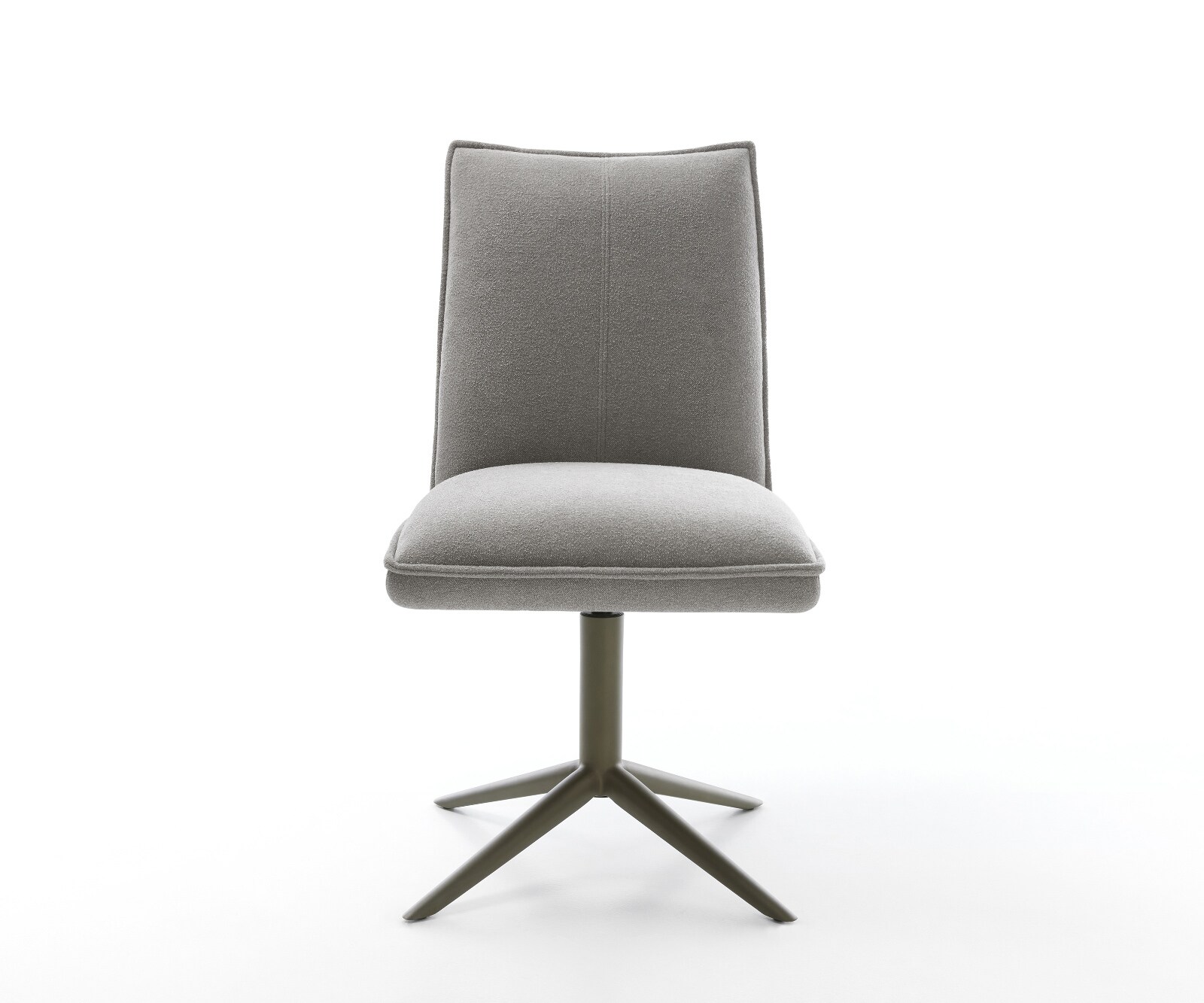 Chaise-pivotante Lelio-Flex tissu structuré doux gris pied de chaise 4 branches aspect titane pivotement sur 360° fonction bascule resorts ensachés 2