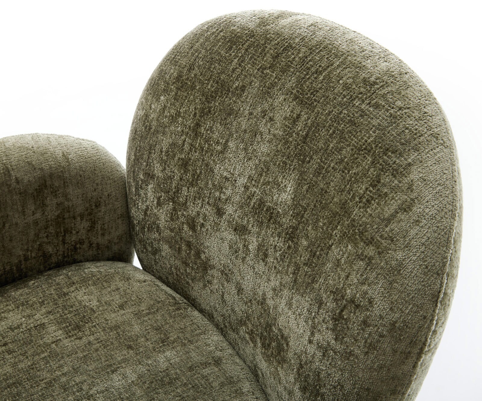 Cantilever Nube-Flex avec accoudoirs chenille olive pied cantilever plat grafiete ressorts ensachés 4