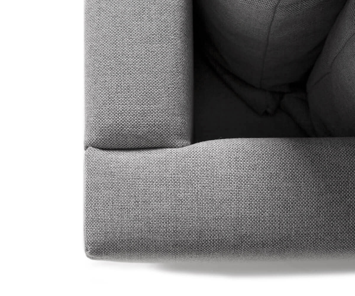 Canapé Clovis gris tabouret tissu plat ottoman  gauche canapé modulable 3 Canapé Clovis gris tabouret tissu plat ottoman  gauche canapé modulable 3