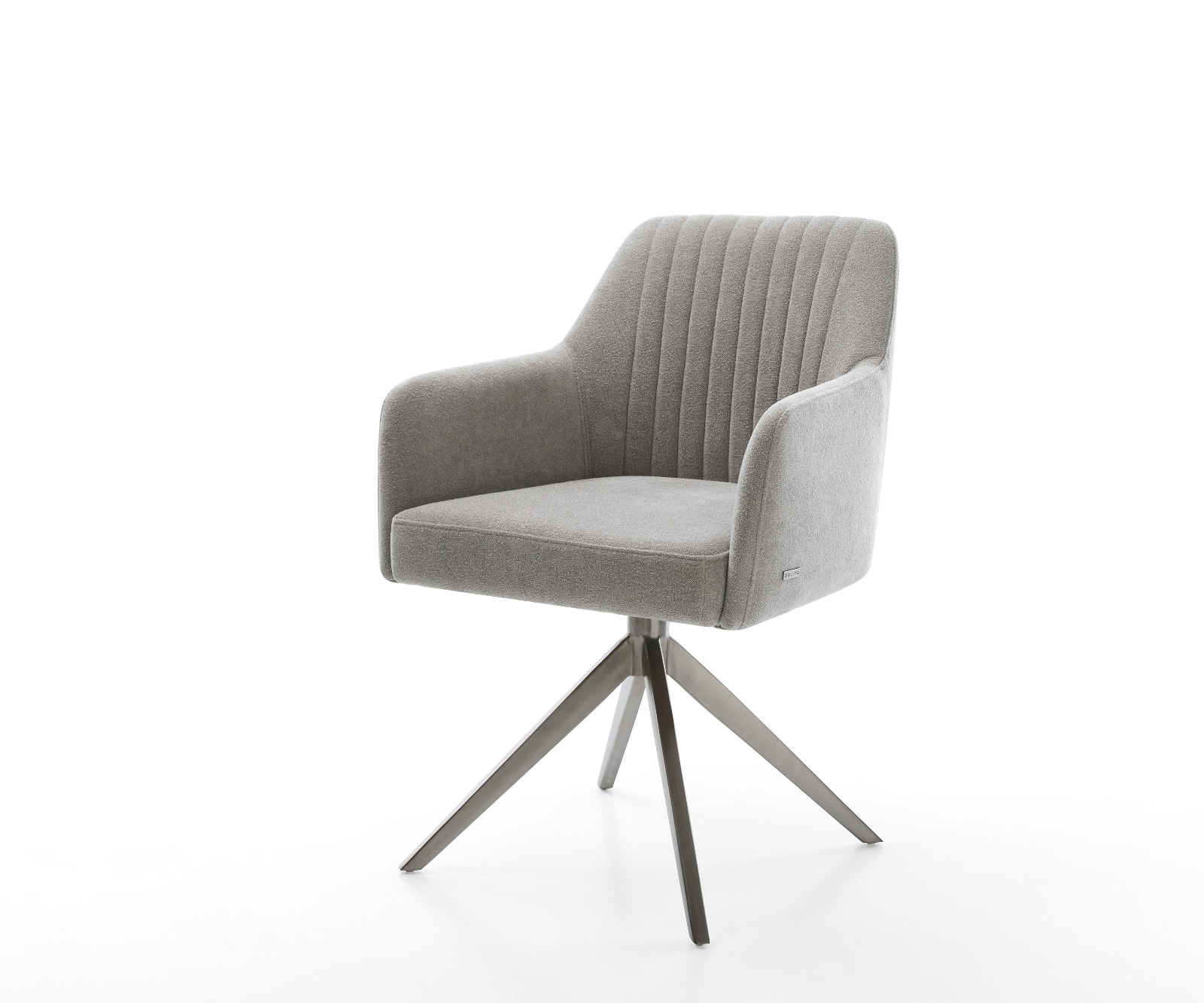 Chaise-pivotante Greg-Flex tissu structuré doux gris pied croisé large grafiete pivotement sur 360° fonction bascule resorts ensachés 1