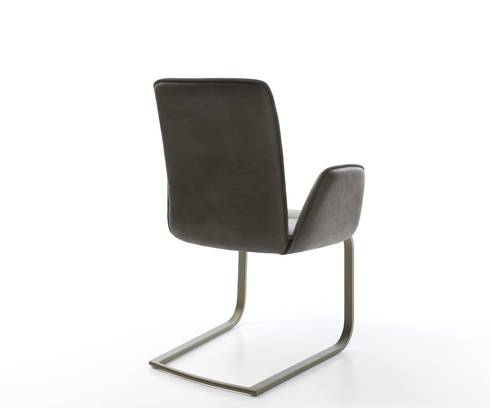 Cantilever Vinja-Flex microvelours anthracite vintage pied cantilever plat aspect titane 5