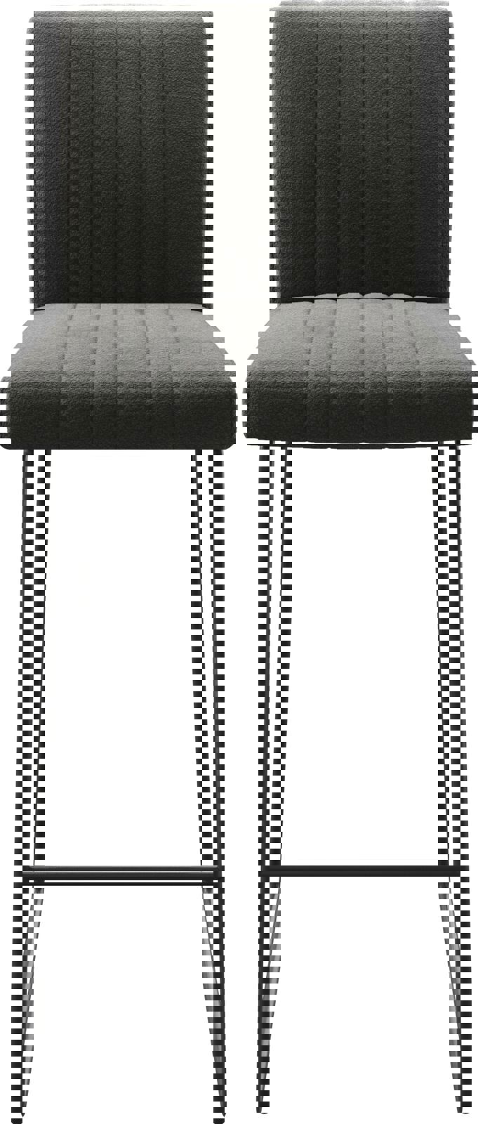 Chaise-de-bar Luiga-Flex tissu texturé anthracite cadre de patins métal 3