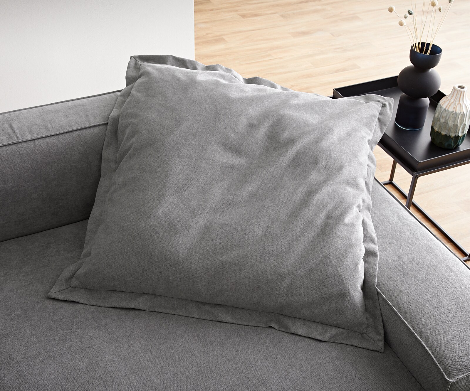 Sirpio Coussin à jeter 85x85 Microfibre Gris 4