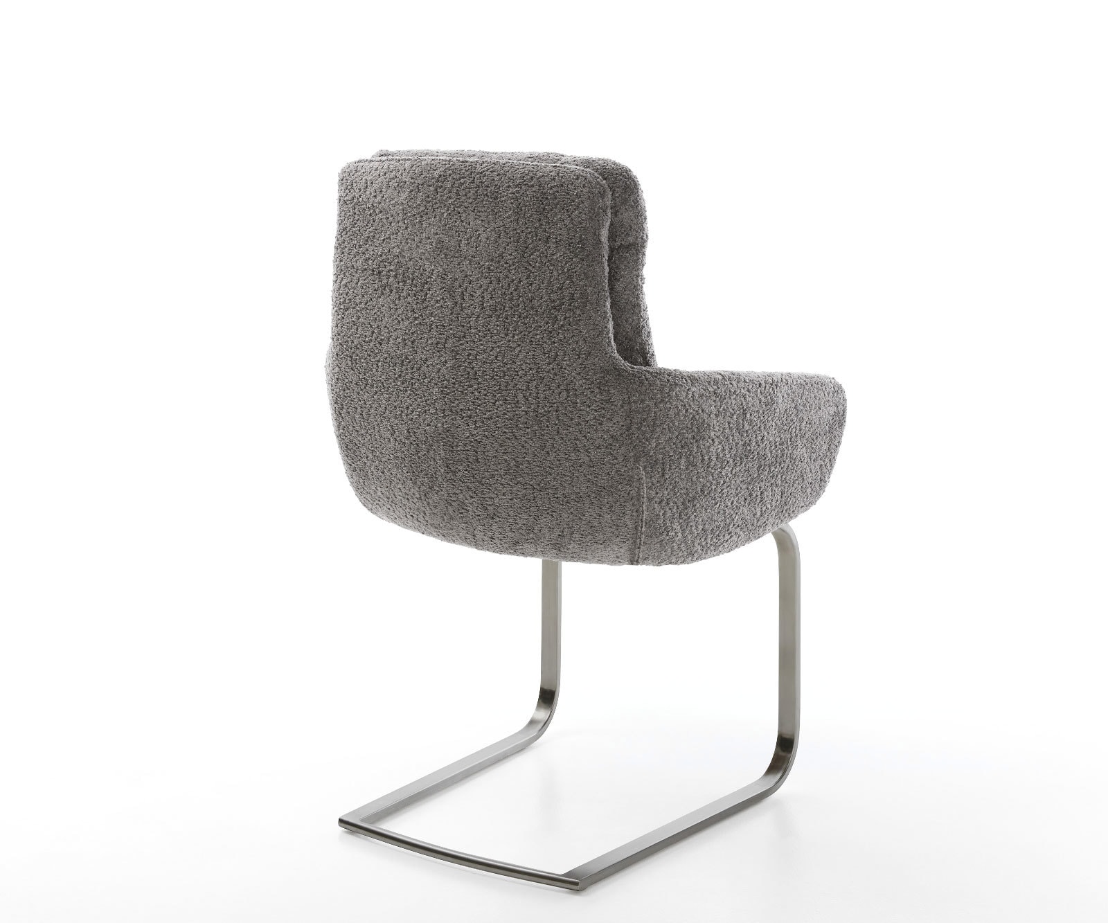 Cantilever Abelia-Flex mit Armlehnen bouclé gris pied cantilever plat grafiete 4 Cantilever Abelia-Flex mit Armlehnen bouclé gris pied cantilever plat grafiete 4