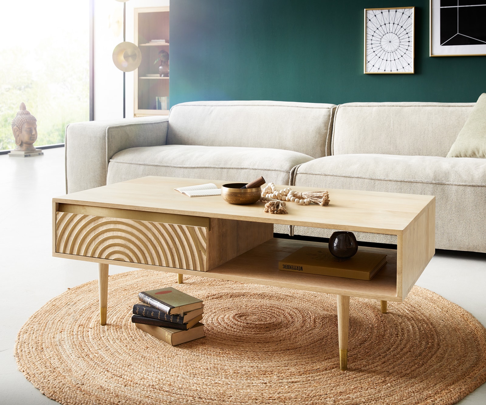 Table basse Budaya Mango Naturel Base ronde 1 Table basse Budaya Mango Naturel Base ronde 1