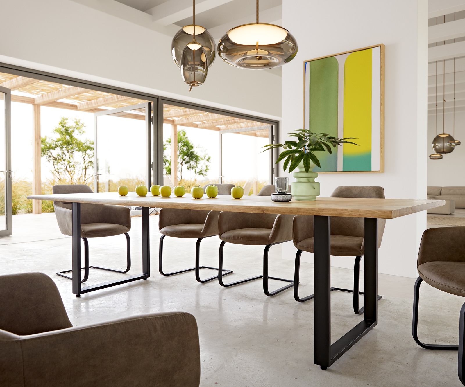 Table à manger Edge 260x100x2,5-3 chêne nature patin noir Live-Edge 4 Table à manger Edge 260x100x2,5-3 chêne nature patin noir Live-Edge 4