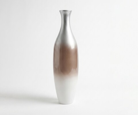 Vase Nuvia l23 x P23 x H86 cm Verre Mokka Opal Fait main
