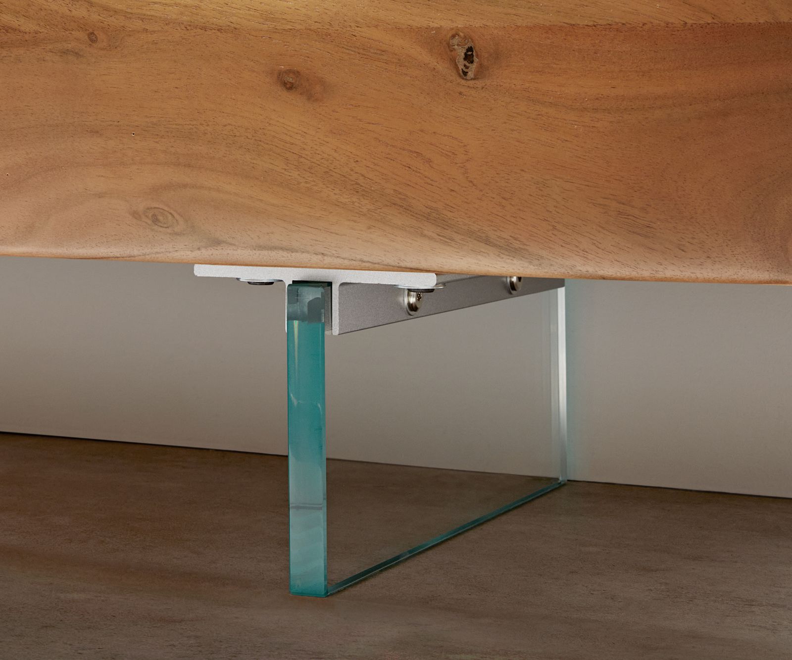 Pied-aspect-flottant 15 cm verre pour meubles à caisson de profondeur 35 cm (set de 2) 2