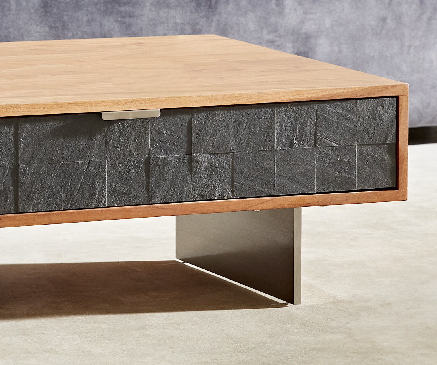 Pied-aspect-flottant 20 cm inox brossé pour meubles à caisson de profondeur 60cm (set de 2) 2