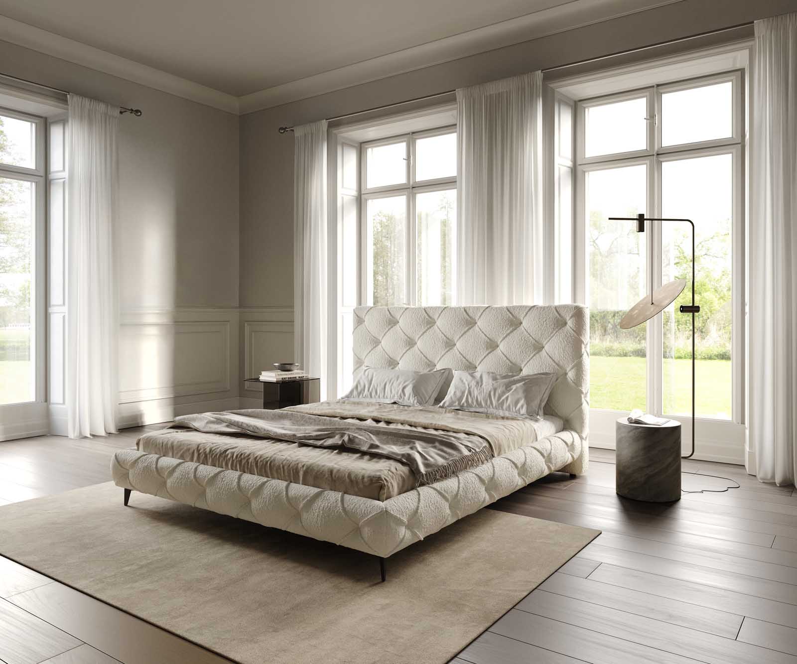 Sommier-rembourré Nayara 180x200 cm Bouclé Crème-Blanc Sommier-rembourré Nayara 180x200 cm Bouclé Crème-Blanc