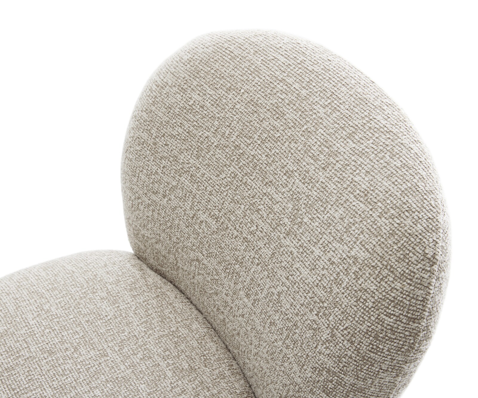 Chaise-pivotante Nube-Flex tissu tissé doux beige pied croisé large aspect titane pivotement sur 360° fonction bascule resorts ensachés 4