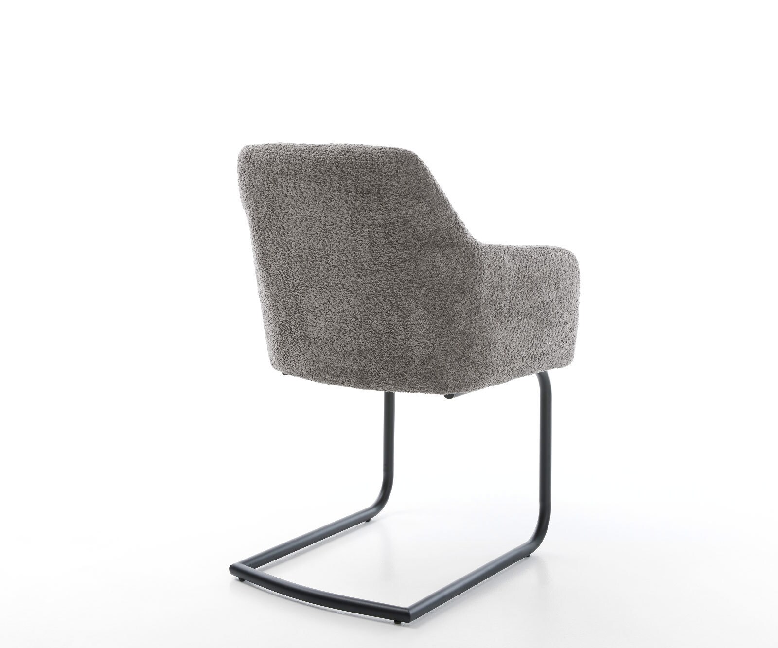 Cantilever Greg-Flex bouclé gris pied cantilever rond noir ressorts ensachés 4 Cantilever Greg-Flex bouclé gris pied cantilever rond noir ressorts ensachés 4