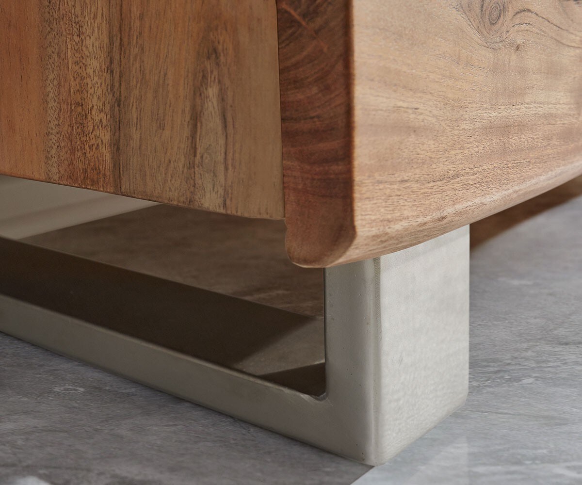 Commode Live-Edge 147 cm acacia naturel 3 portes 3 tiroirs 8