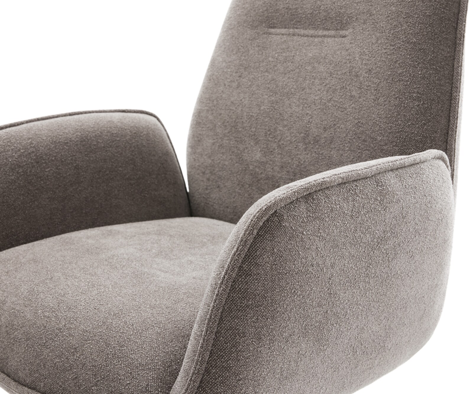Cantilever Zoa-Flex tissu structuré doux taupe pied cantilever plat aspect titane ressorts ensachés 3