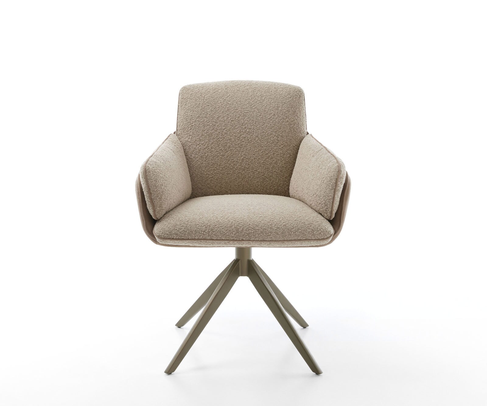 Chaise-pivotante Luan-Flex microvelours boue pied croisé large aspect titane pivotement sur 360° fonction bascule 1