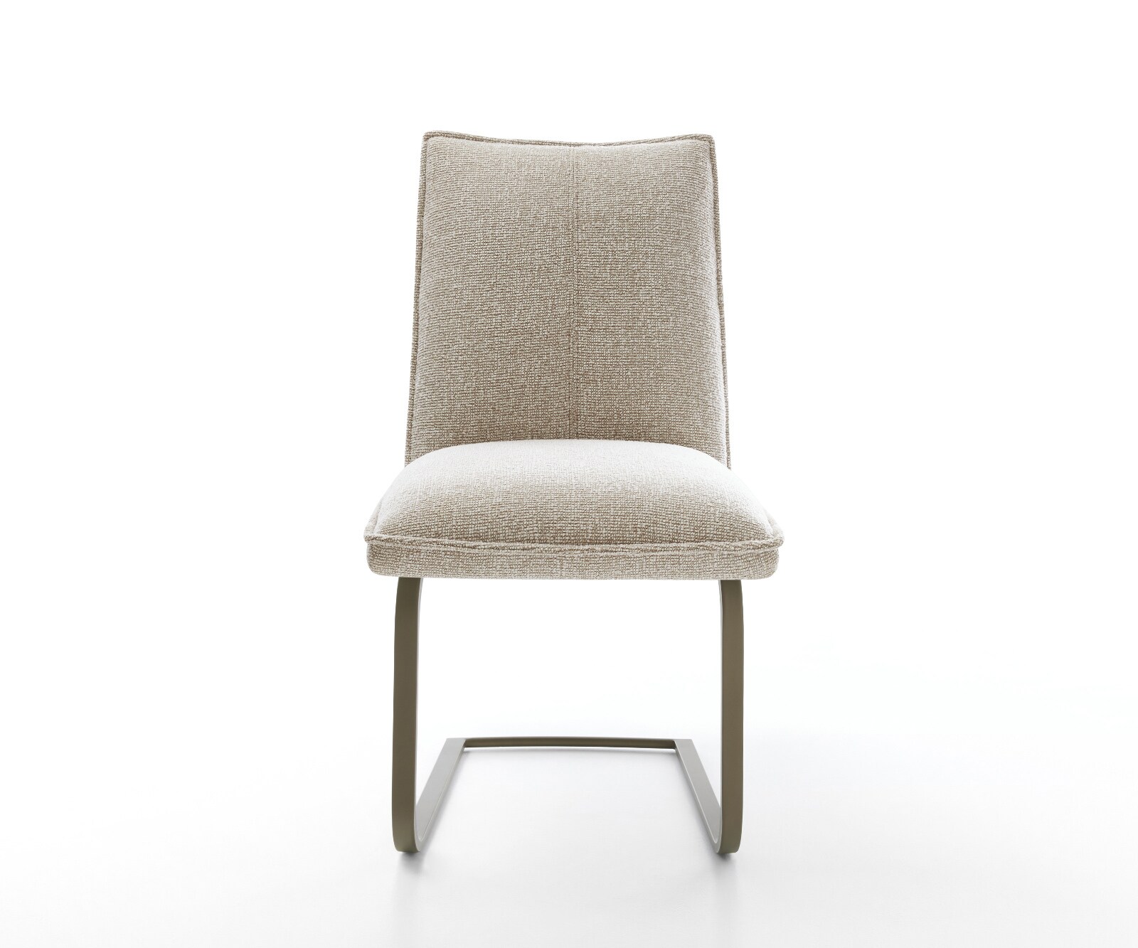 Cantilever Lelio-Flex tissu tissé doux beige pied cantilever plat aspect titane resorts ensachés 2