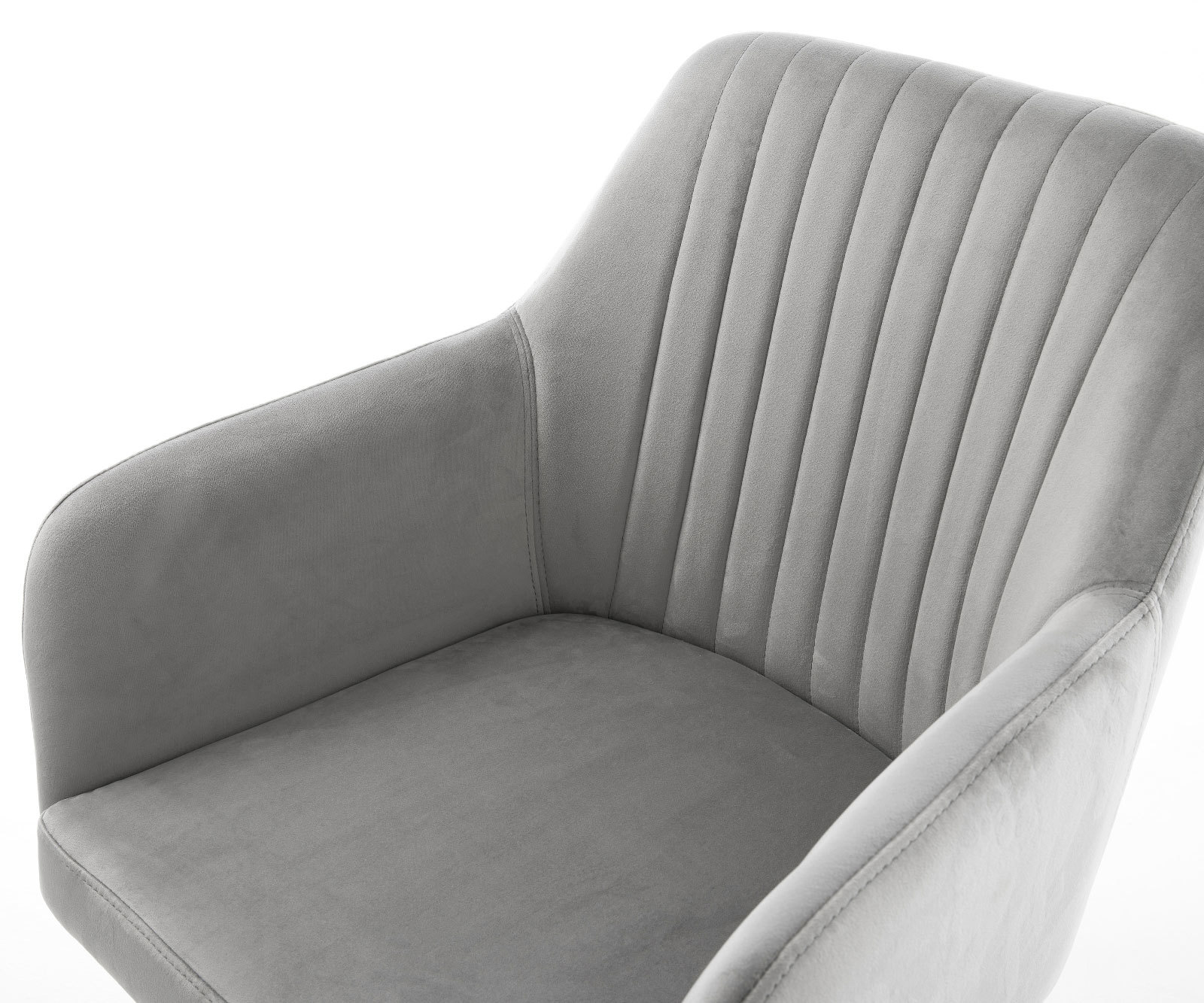 Chaise-de-salle-à-manger Greg-Flex velours gris pied trapèze noir ressorts ensachés 3 Chaise-de-salle-à-manger Greg-Flex velours gris pied trapèze noir ressorts ensachés 3