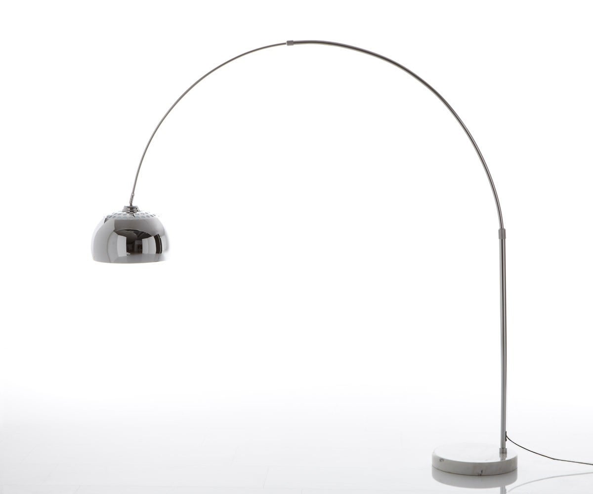 Lampadaire Big-Deal Lampe à arc réglable argentée 1
