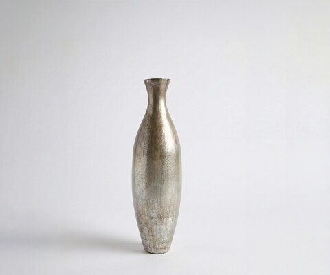 Vase Nuvia l20 x P20 x H68 cm Verre Platin Aurum Fait main