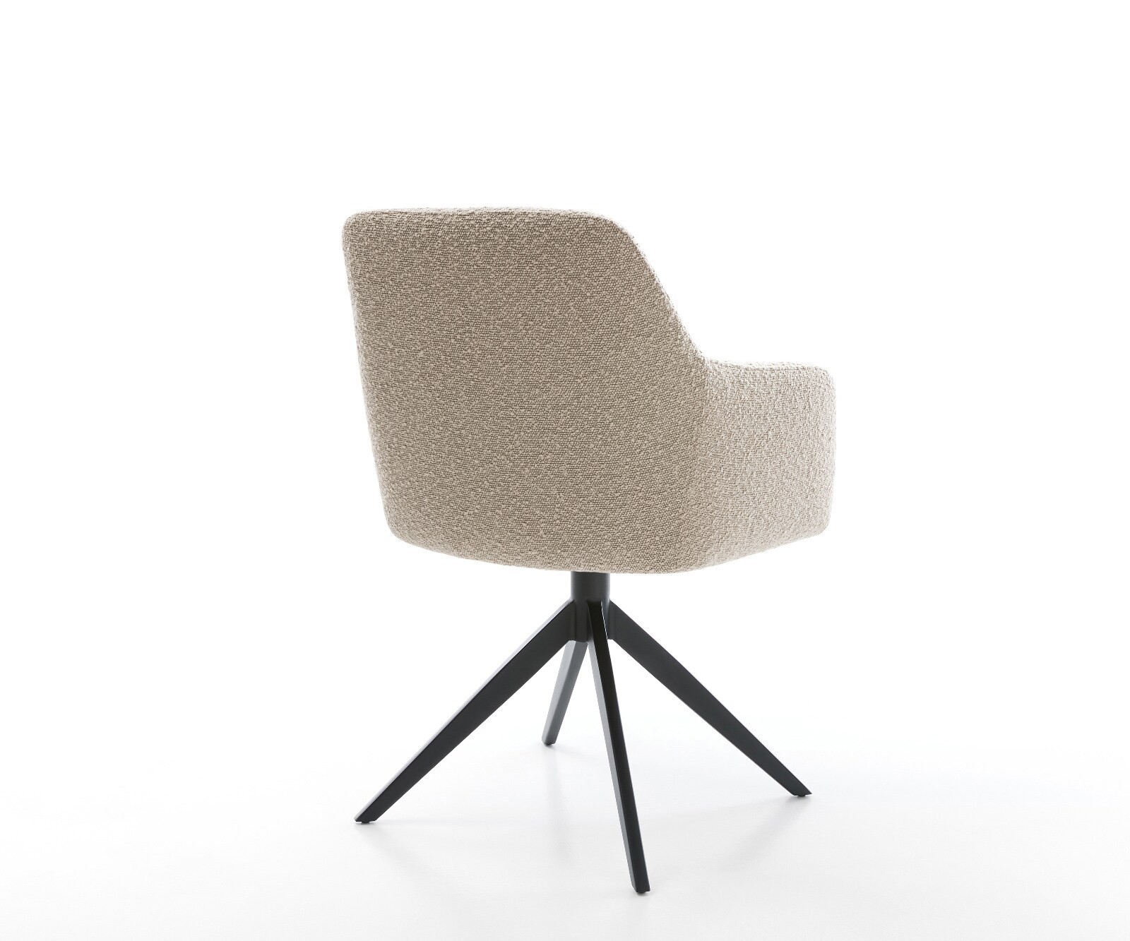 Chaise-pivotante Greg-Flex bouclé boue pied croisé large noir pivotement sur 360° fonction bascule ressorts ensachés 5