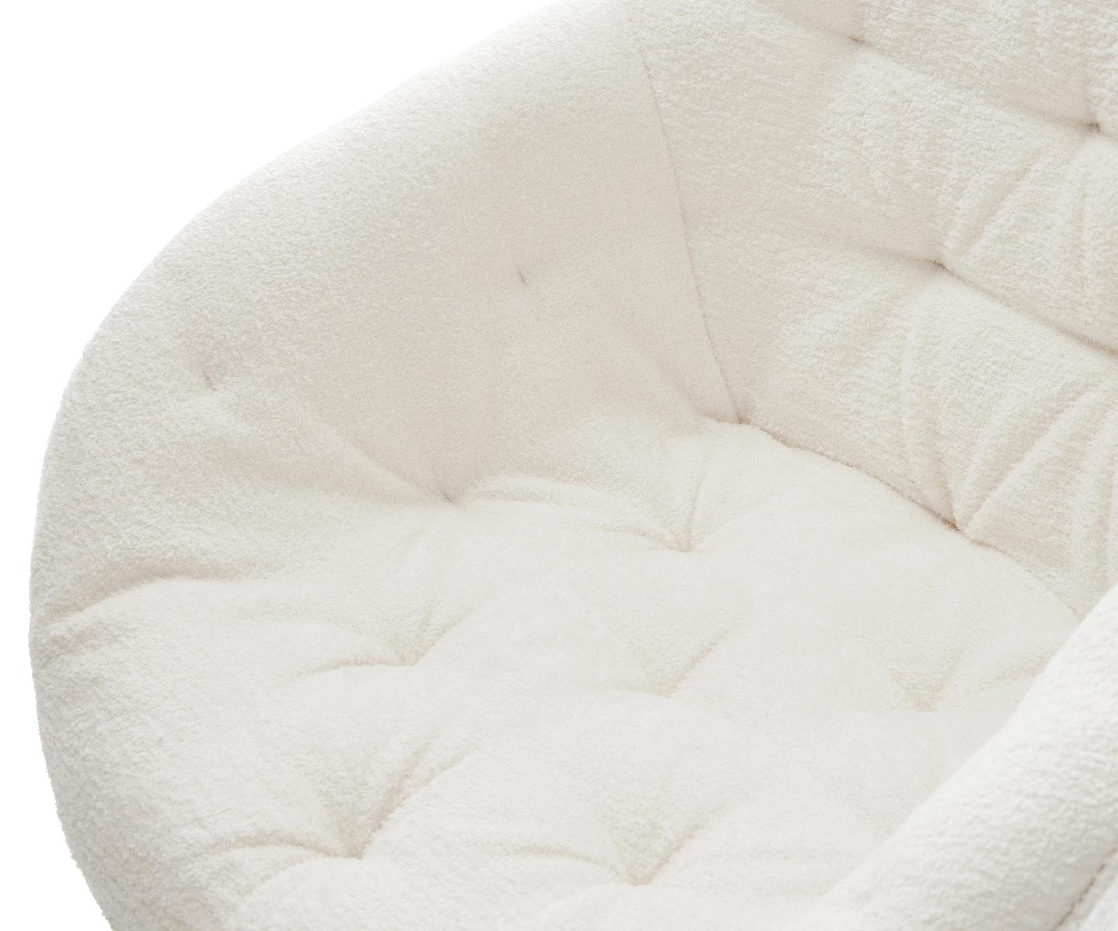 Chaise-pivotante Gaio-Flex bouclé doux beige pied en bois angulaire naturel pivotement sur 180° 3 Chaise-pivotante Gaio-Flex bouclé doux beige pied en bois angulaire naturel pivotement sur 180° 3