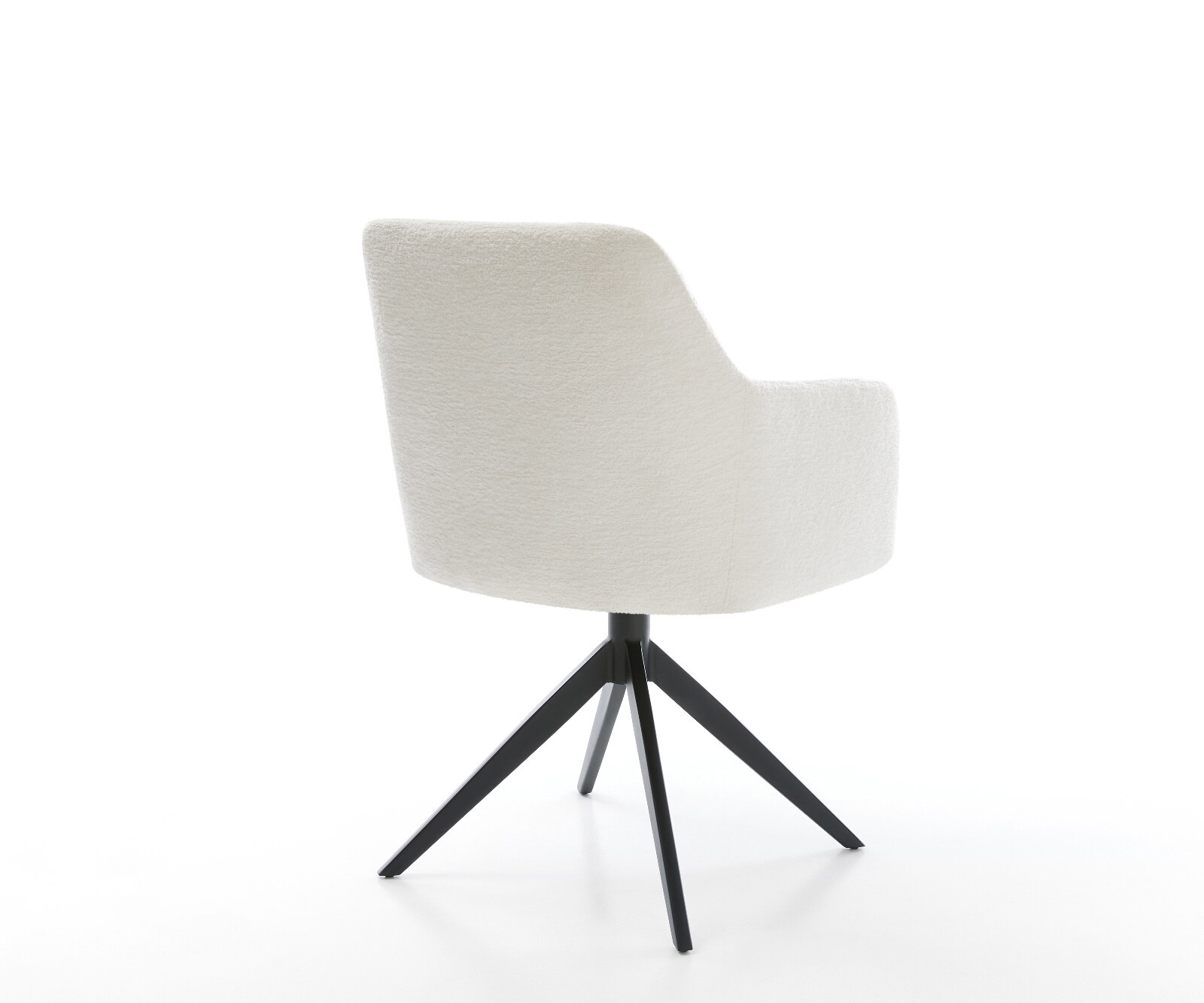 Chaise-pivotante Greg-Flex bouclé doux beige pied croisé large noir pivotement sur 360° fonction bascule resorts ensachés 5