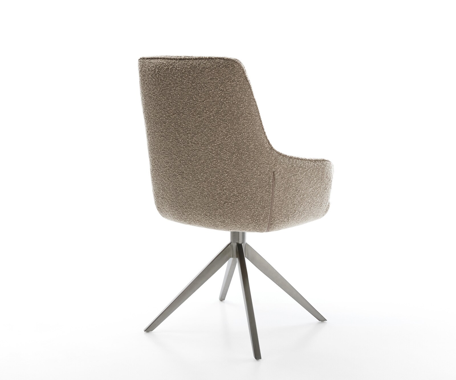 Chaise-pivotante Zelia-Flex avec accoudoirs bouclé boue pied croisé large grafiete pivotement sur 360° fonction bascule ressorts ensachés 5