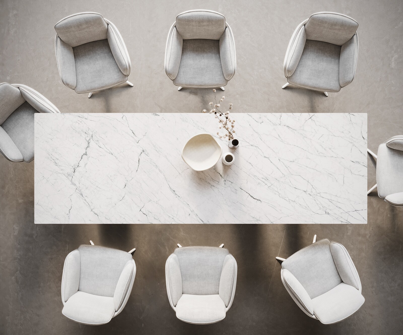 Table à manger Edge 300x100 Céramique Laminam®Statuarietto Blanc Troa Métal Blanc 6