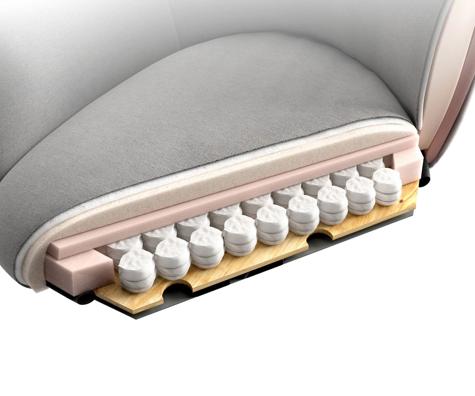 Cantilever Caja-Flex avec accoudoirs bouclé blanc pied cantilever plat aspect titane ressorts ensachés 6 Cantilever Caja-Flex avec accoudoirs bouclé blanc pied cantilever plat aspect titane ressorts ensachés 6