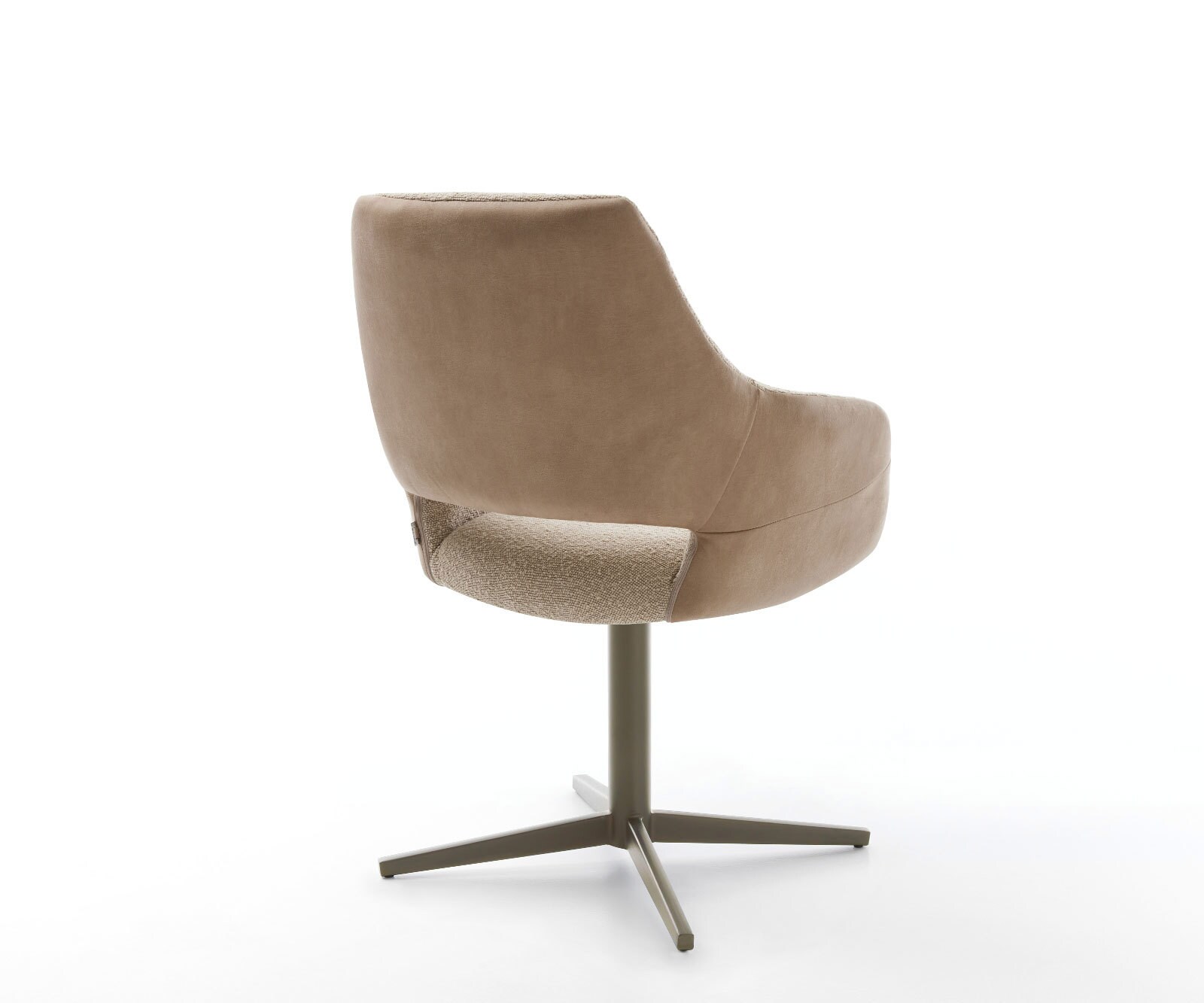 Chaise-pivotante Yago-Flex avec accoudoirs tissu mixte couleur boue pied de chaise 4 branches aspect titane pivotement sur 360° ressorts ensachés 4 Chaise-pivotante Yago-Flex avec accoudoirs tissu mixte couleur boue pied de chaise 4 branches aspect titane pivotement sur 360° ressorts ensachés 4