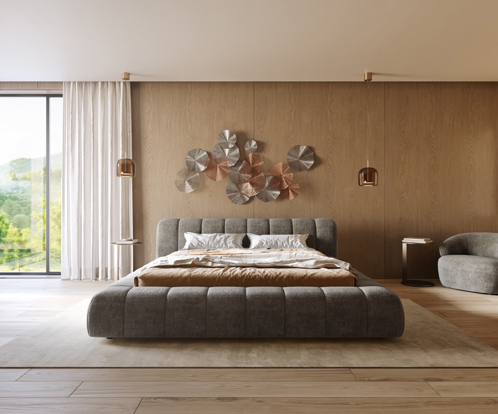 Sommier-rembourré Cutio 180x200 cm Bouclé Soft Boue 3