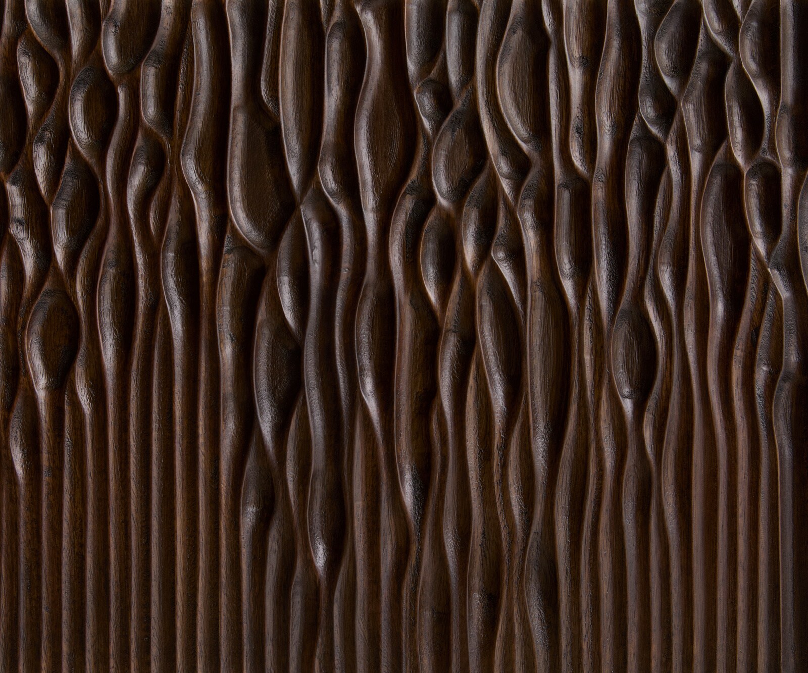 Meuble-TV Follia 200 cm brun manguier 4 portes patins métal noir 6