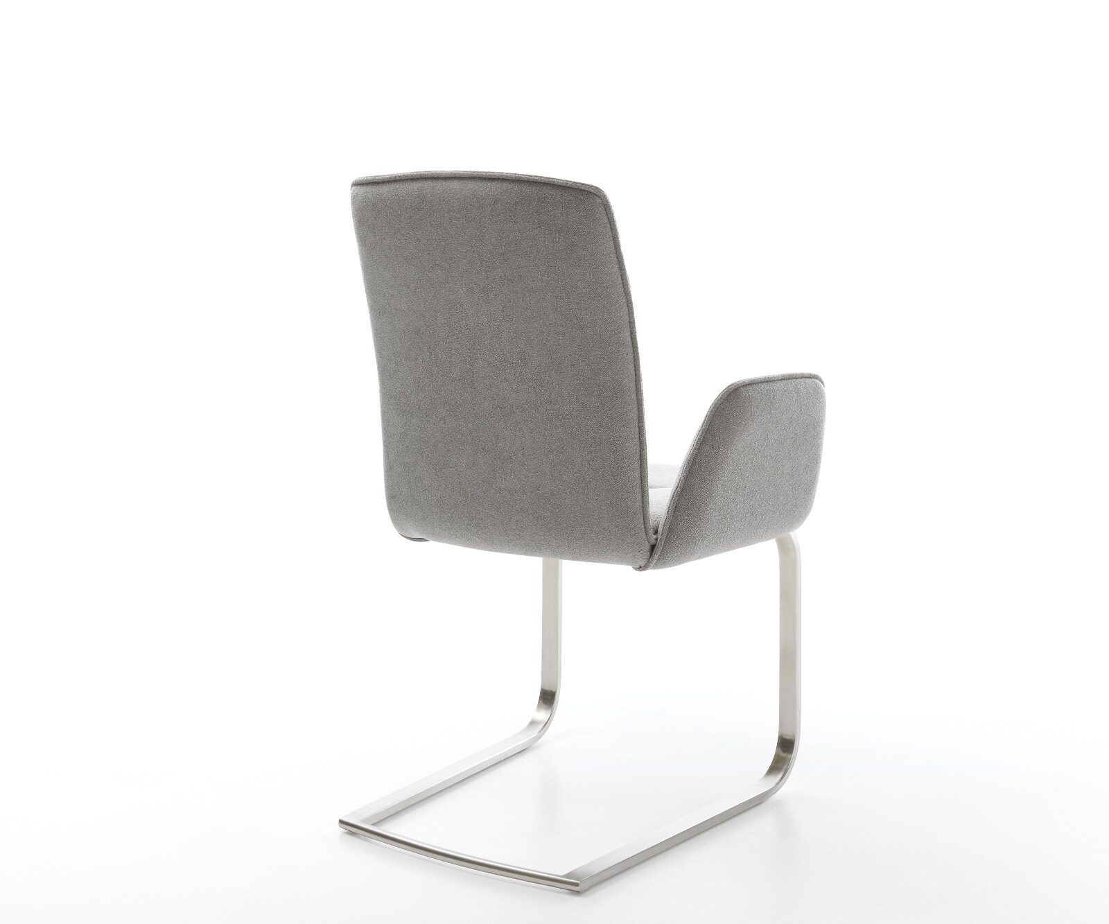 Cantilever Vinja-Flex tissu structuré doux gris pied cantilever plat acier inoxydable 5