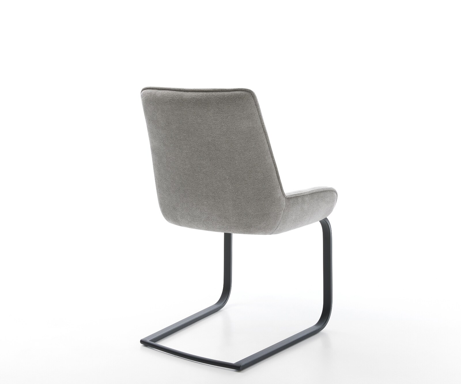 Cantilever Taimi-Flex tissu structuré doux gris pied cantilever plat noir 5