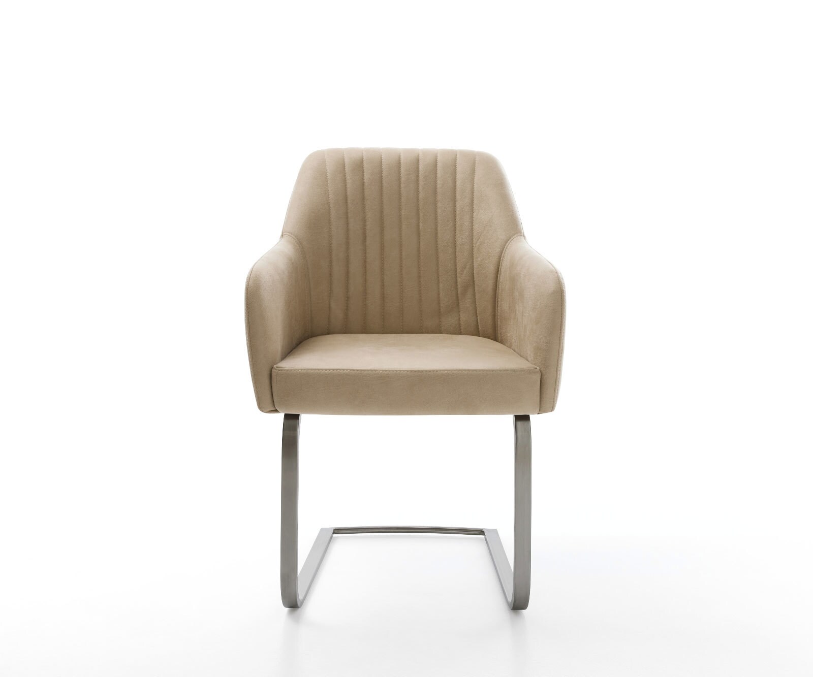 Cantilever Greg-Flex microvelours beige vintage pied cantilever plat grafiete ressorts ensachés 1 Cantilever Greg-Flex microvelours beige vintage pied cantilever plat grafiete ressorts ensachés 1