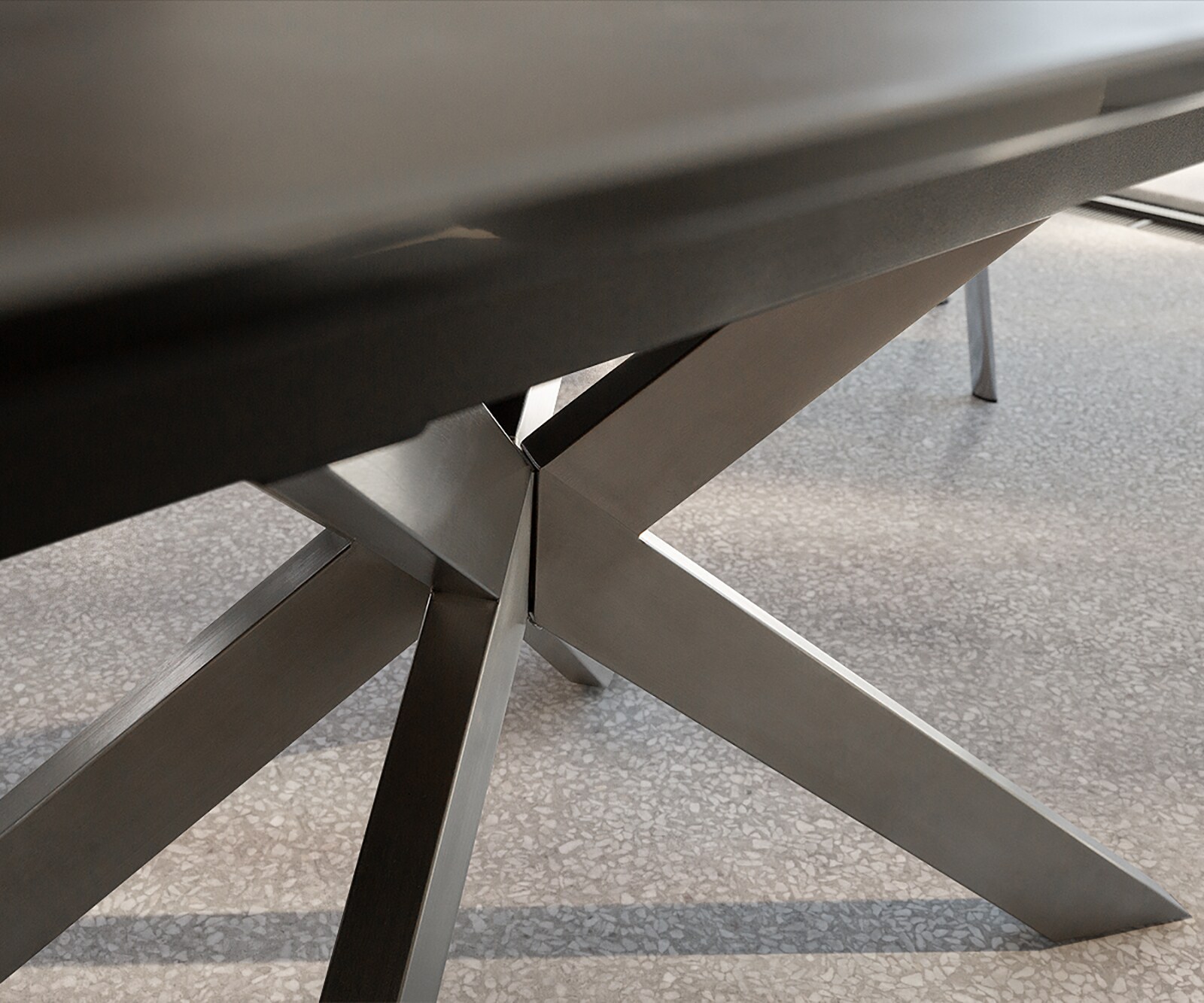 Table-manger Daven 160/200x90 cm céramique métal marron extensible 6