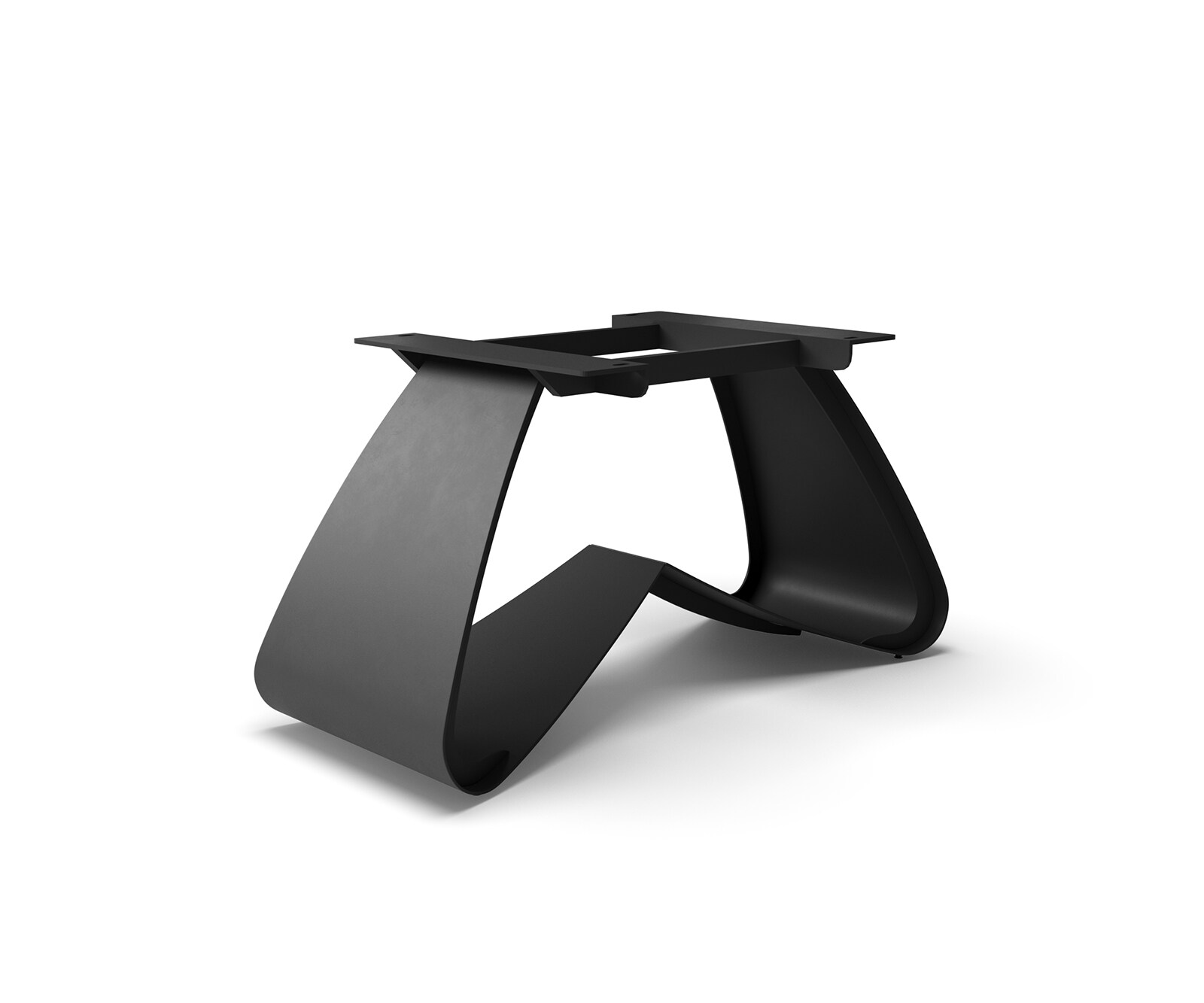 Piètement W métal noir pour tables à rallonges de 180-300 cm