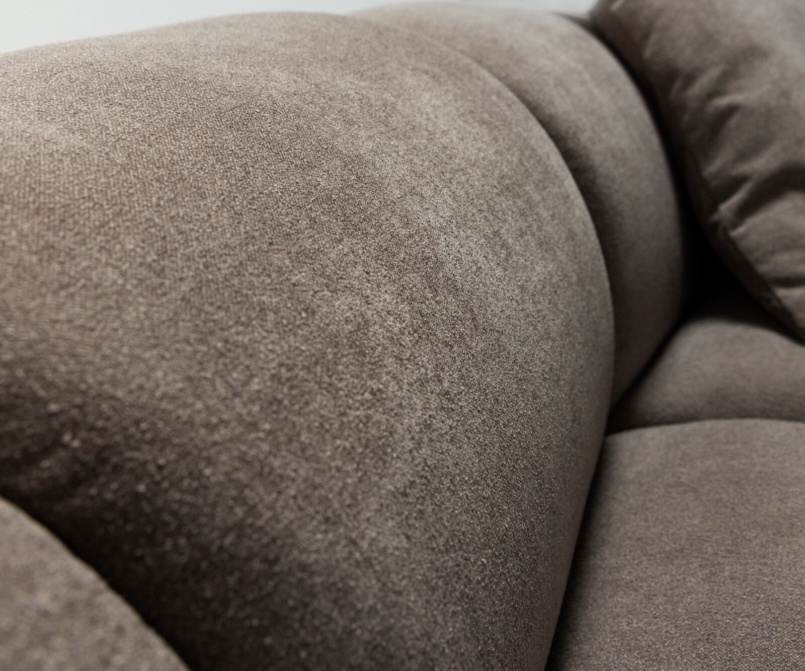 Grand canapé Lunna 360x175 cm Tissu structuré Soft Taupe 2 coussins 5