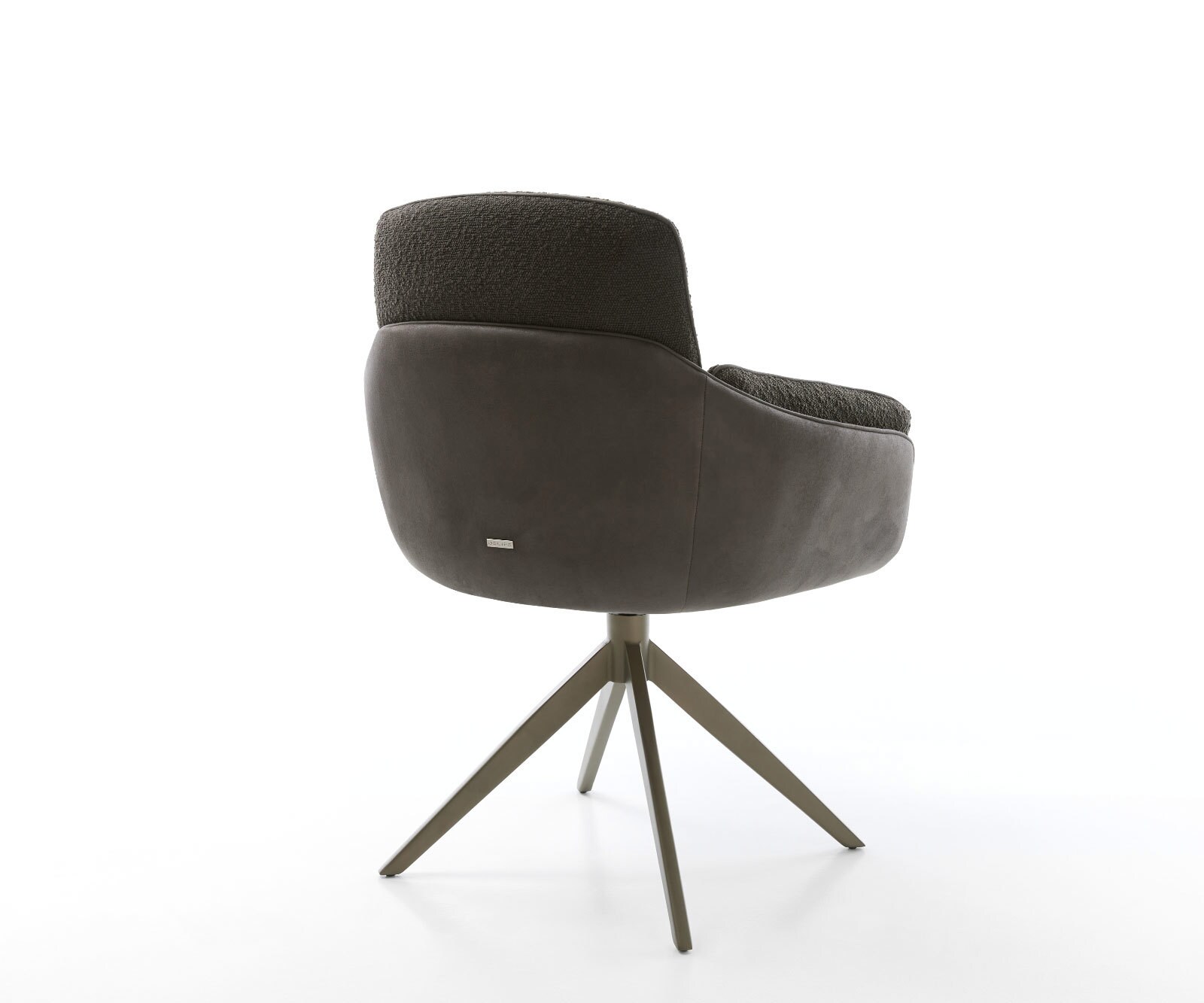 Chaise-pivotante Luan-Flex avec accoudoirs tissu mixte noir pied croisé large aspect titane pivotement sur 360° fonction bascule 4 Chaise-pivotante Luan-Flex avec accoudoirs tissu mixte noir pied croisé large aspect titane pivotement sur 360° fonction bascule 4