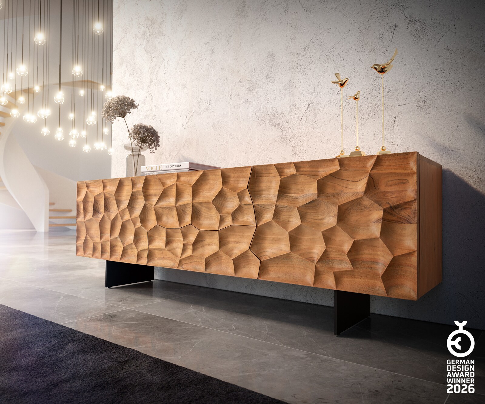 Lowboard Solu naturel 3D-Front 5