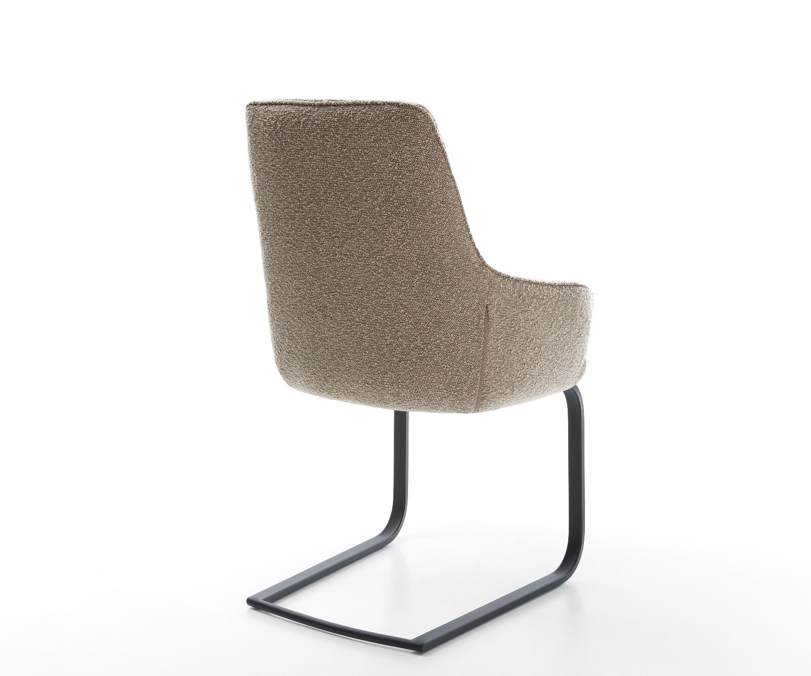 Cantilever Zelia-Flex avec accoudoirs bouclé boue pied cantilever plat noir ressorts ensachés 4