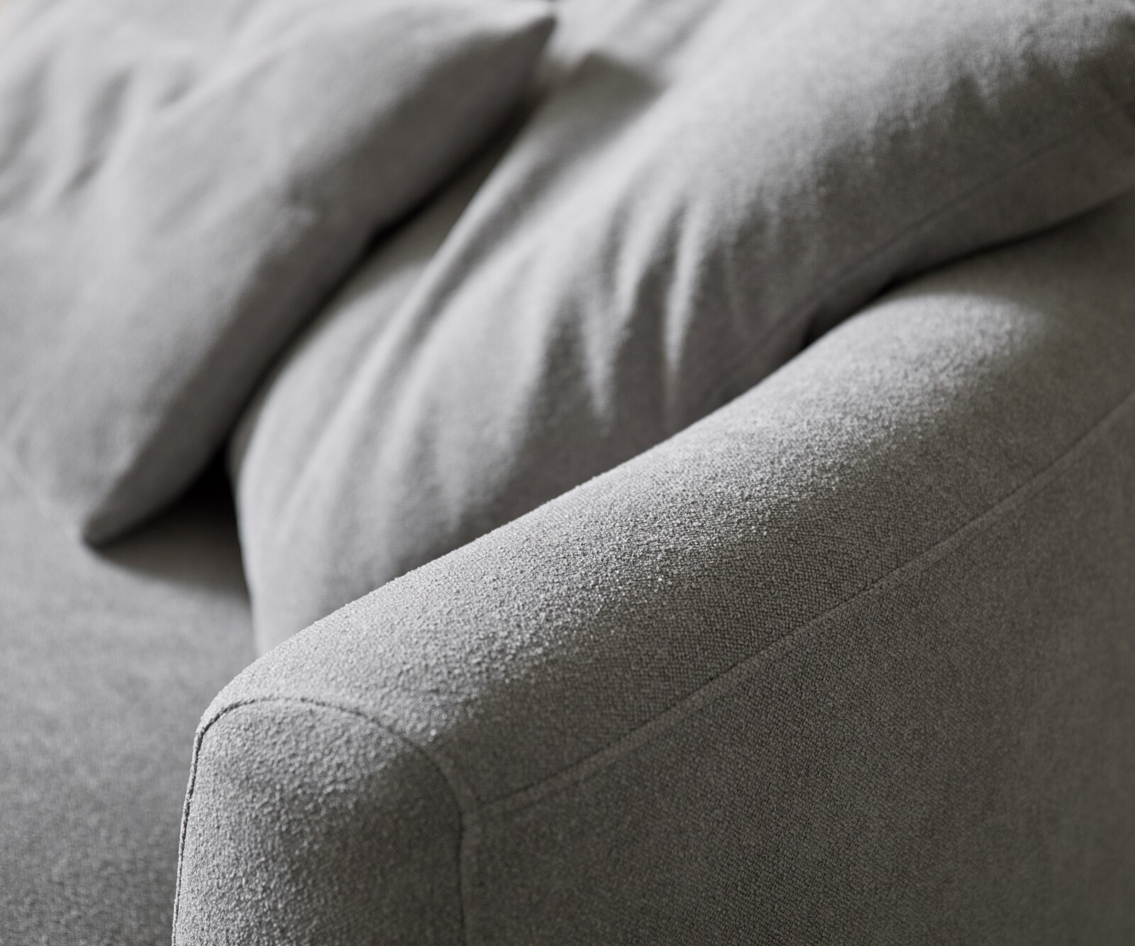 Grand-canapé Edina 330 x 170 cm, tissu structuré gris clair 4